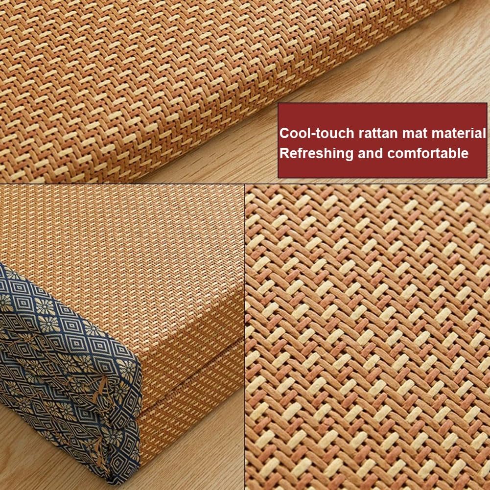 Artiz Colchón De Tatami Tradicional Japonés, Colchón De Suelo Plegable De Fibra De Coco Natural, Esterilla De Meditación para Suelo, Yoga O Sala De Té.