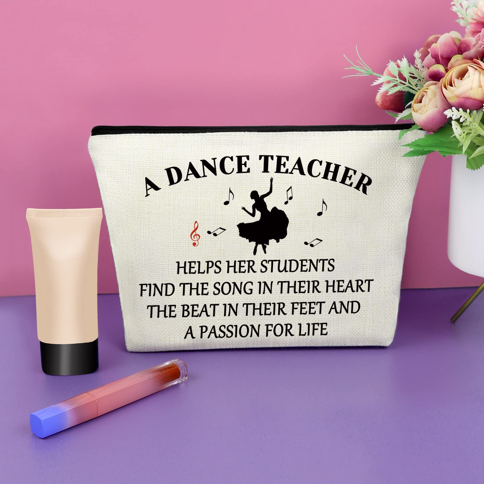 Sazuwu Dance Teacher Gifts: Makeup Bag & Travel Pouch for Women - Appreciation, Birthday, Thank You & Holiday Gifts