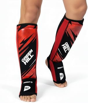 Muay Thai ShinGuards MMA Shin Guards Kickboxing Shin Guards Muay Thai Shinguards, Shin Instep Pad MMA IMMAF Approved from Green Hill