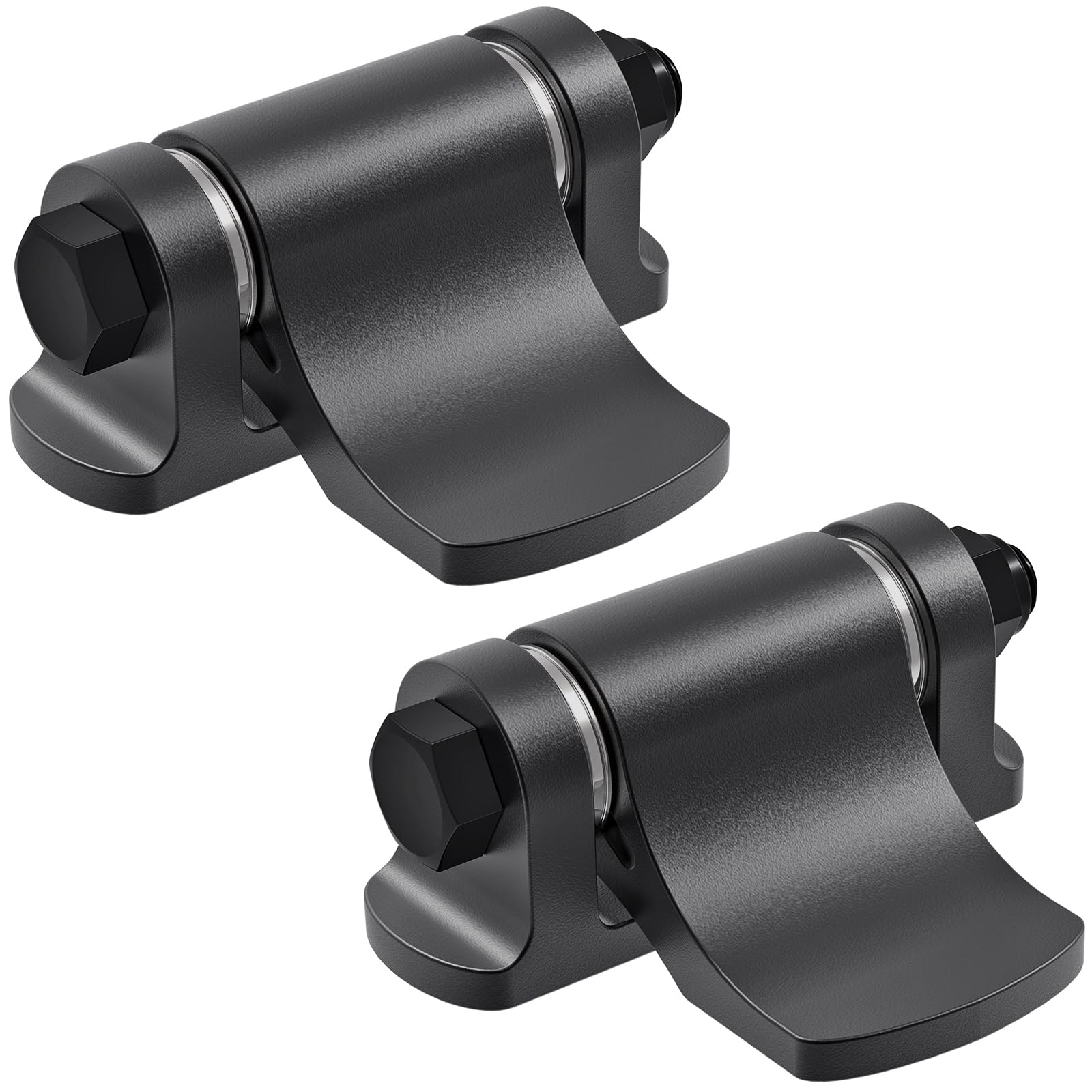 Insaga Cerniere per cancelli resistenti, 6 mm in acciaio al carbonio saldate con finitura in ossido nero, boccole integrate e dadi anti-allentamento, 9,4 x 7,1 cm per un'apertura liscia, cancelli di