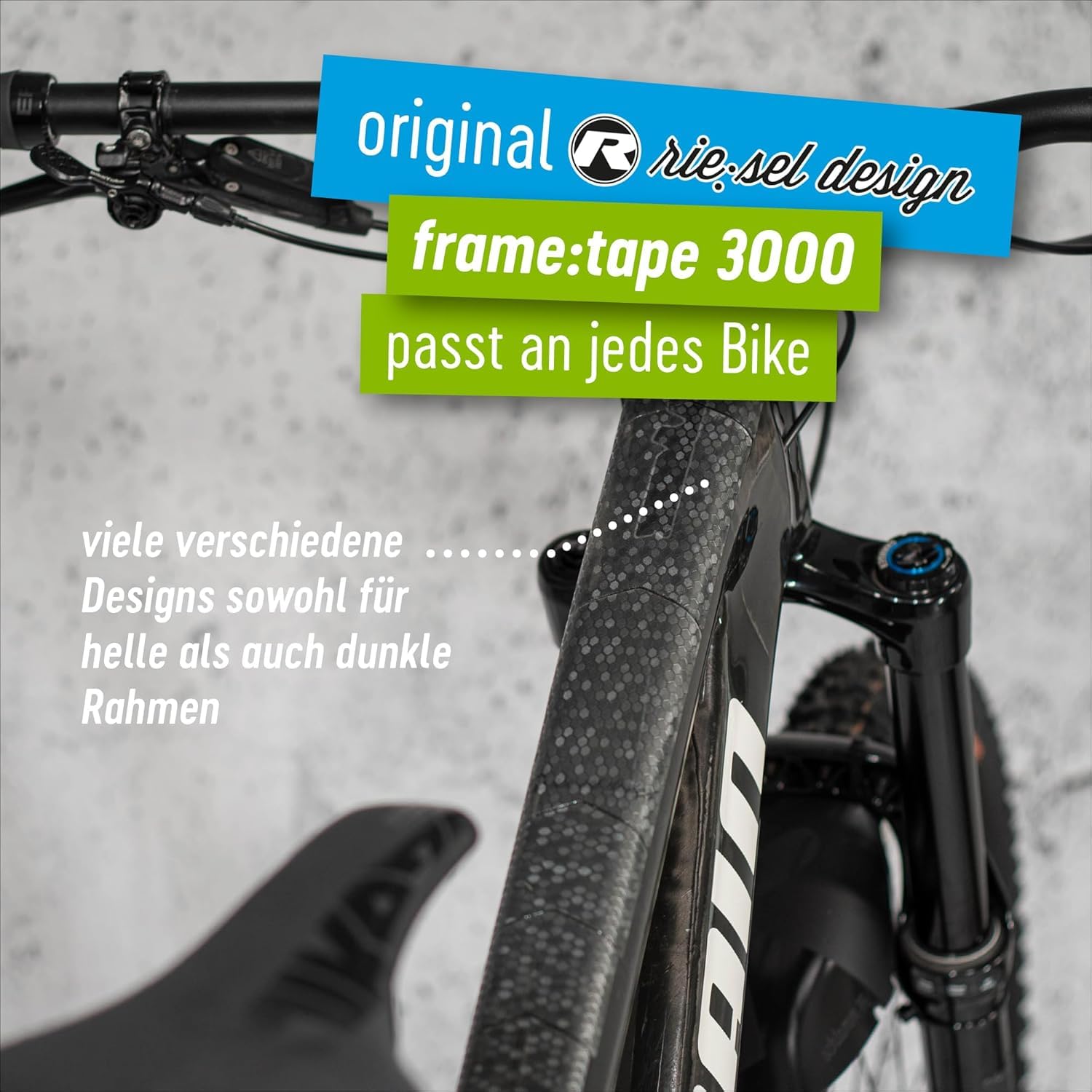 Riesel Design - MTB Schutzblech – Mudguard Schlamm:PE für Mountainbikes | ultraleichter Spritzschutz, Kotflügel & Schmutzfänger am Fahrrad – für 20–29 Zoll, Downhill, Enduro, XC & E-Bike geeignet