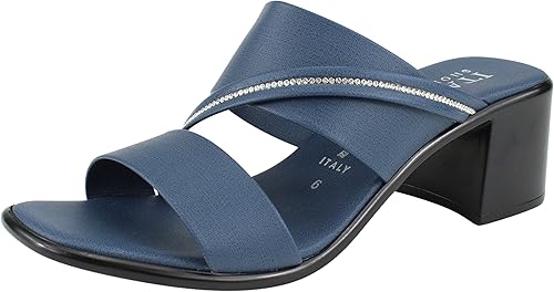 ITALIAN Shoemakers Coletty - Sandalias cómodas de tacón bajo para mujer, puntera abierta, soporte para el arco