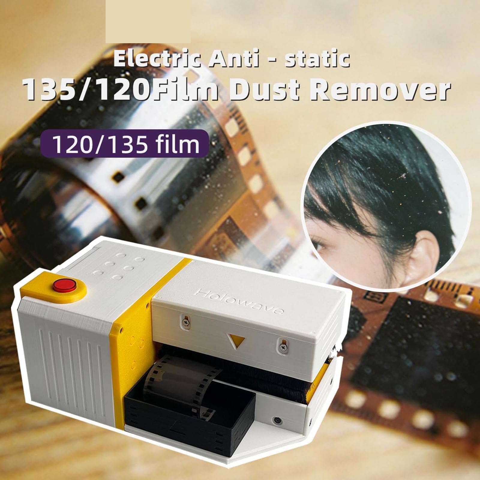 135/120 Limpiador Eléctrico Antiestático Para Negativos, Cepillo De Limpieza, Ventilador Con Filtro, Caja Magnética Para Almacenamiento De Películas, Tipo C, Para Negativos En Blanco Y Negro,