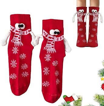 Onlvmyur 2 Paires Chaussettes Magnétiques Drôles Couple - Chaussettes Mains Aimantées Pour Homme Et Femme