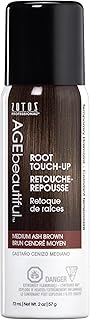 AGE beautiful Root Touch Up Hair Color Spray | Touch-Up Gray Concealer | Temporary Cover Up | Adds Volume & Covers Thinning Patches | Water, Sweat, Stain Resistant