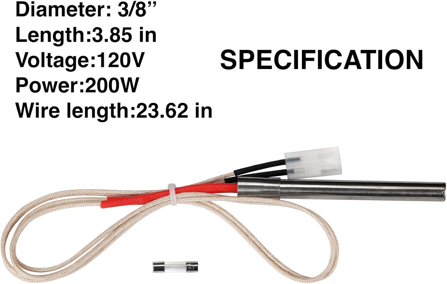 GRILLME Fire Pot Burn Pot and Hot Rod Ignitor Kit Replacement for Traeger Pellet Grill with Screws and Fuse