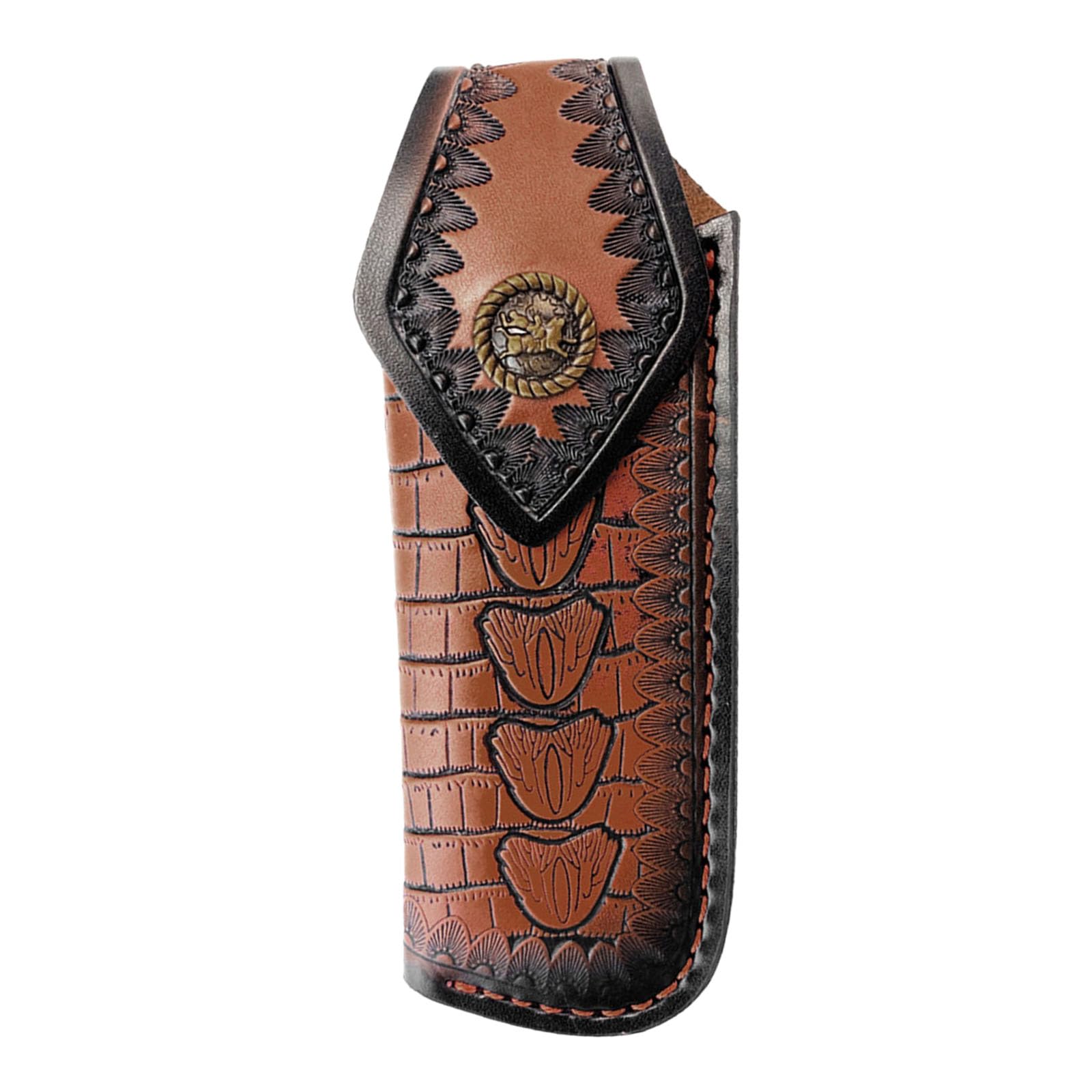 Kalttoy Protector Secure Folding Knives Cover With Belt Loop Easy To Carry Knives For Camping Use Leather Sheath For