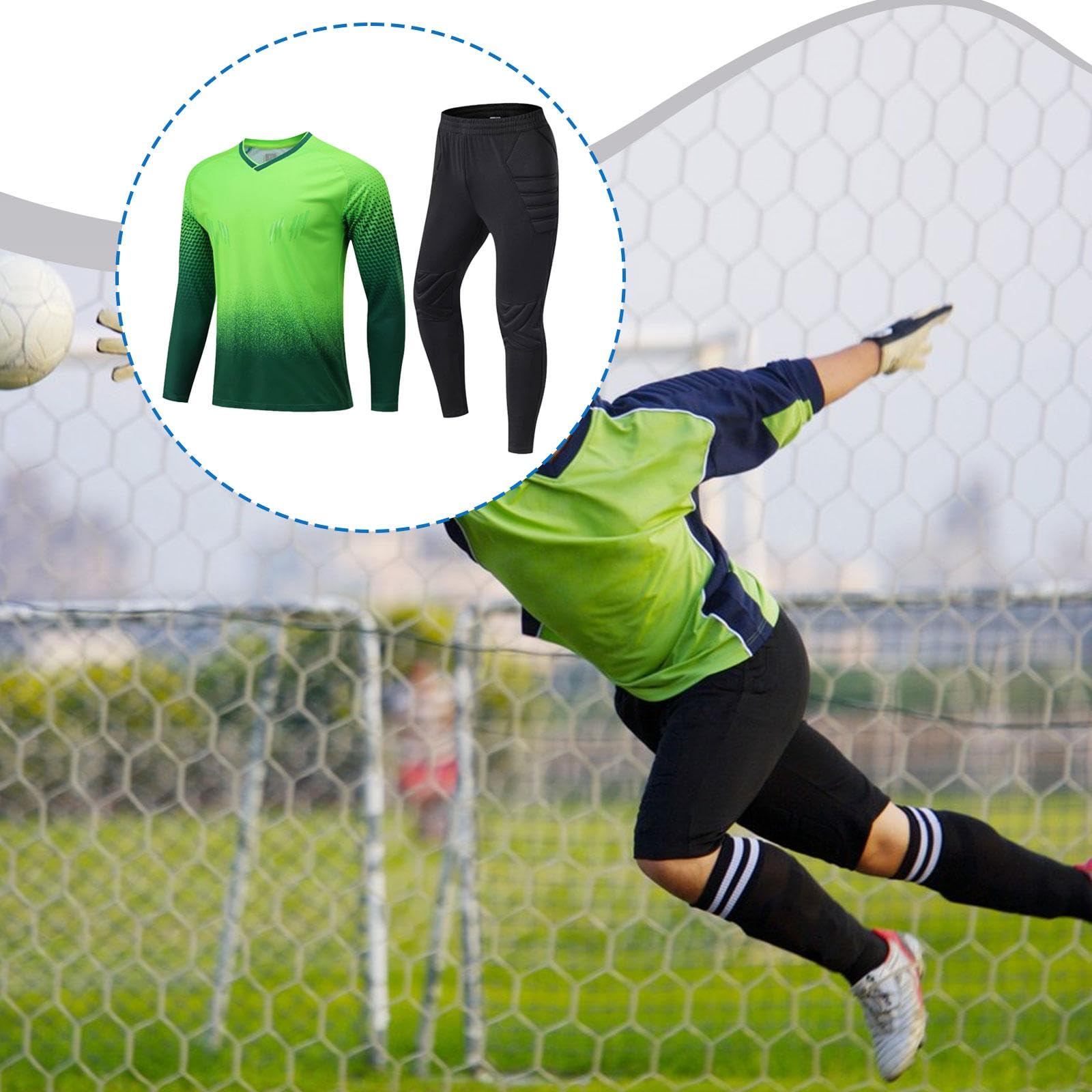 Camiseta Deportiva Acolchada Conjunto Completo Largo Pantalón Camiseta Fútbol Protector Esponja Poliéster Transpirable Adecuado para Jóvenes