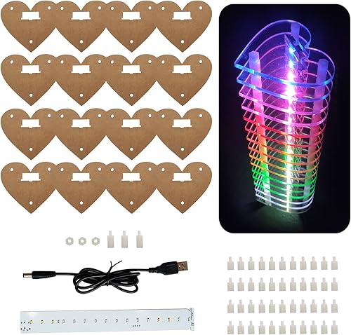 Kits electrónicos de luz de audio LED DIY (PP16LED-HEART)