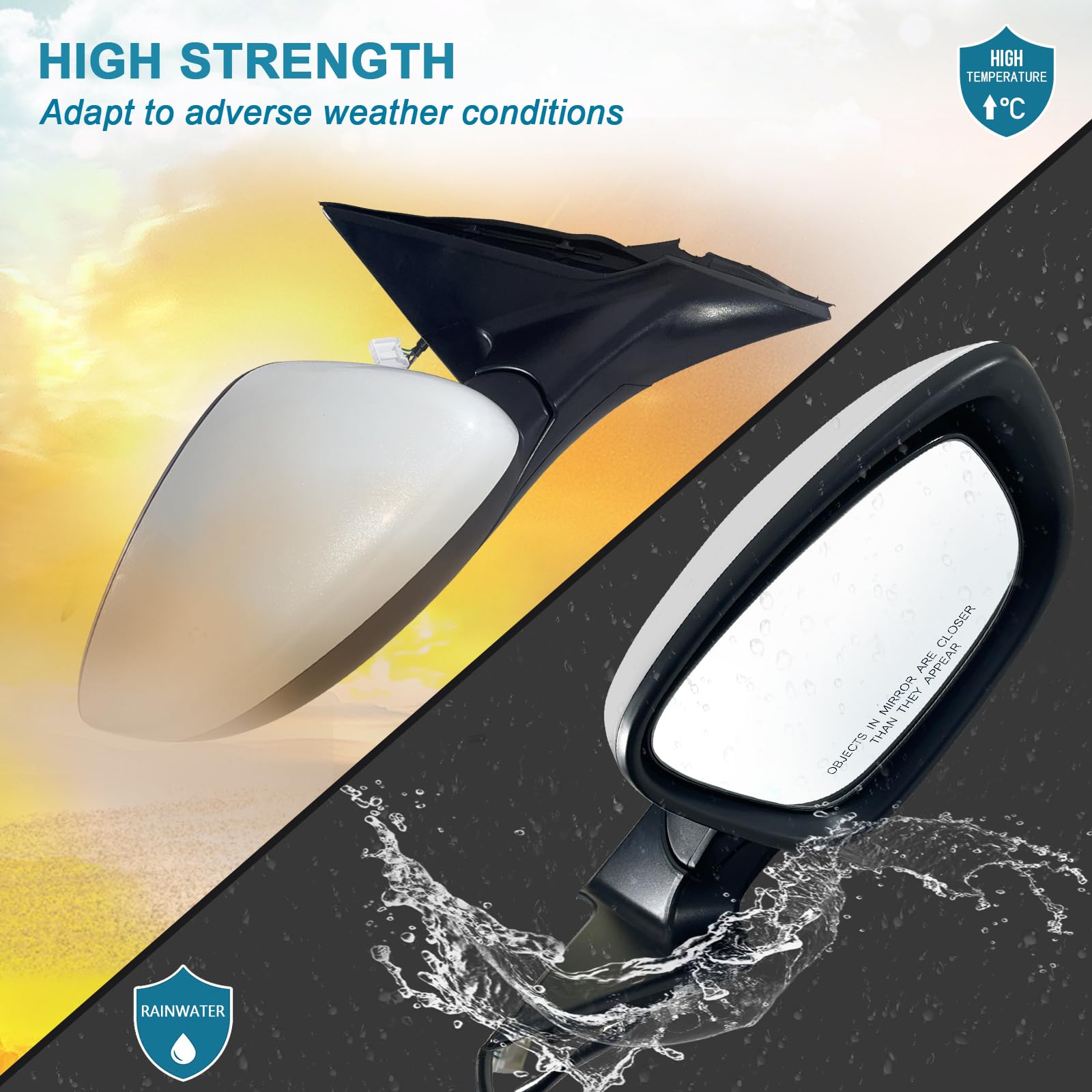 Kool Vue Passenger Side Power Non-Heated Mirror For Honda Accord 201