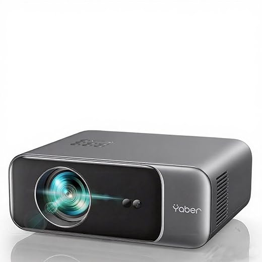 【Auto Focus & Keystone】 1080P HD Portable Projector, WiFi6 Bluetooth 5.2 Projectors, YABER Pro V9 Smart Projector, Home Cinema Projectors for Bedroom/Smartphone/TV Stick