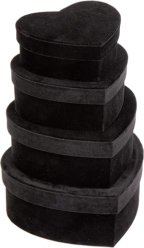 Miniatura 7 de GnFlus Cajas de regalo en forma de corazón con tapas para regalos, paquete de 4 cajas de regalo de terciopelo blanco para arreglos, flores, bodas,