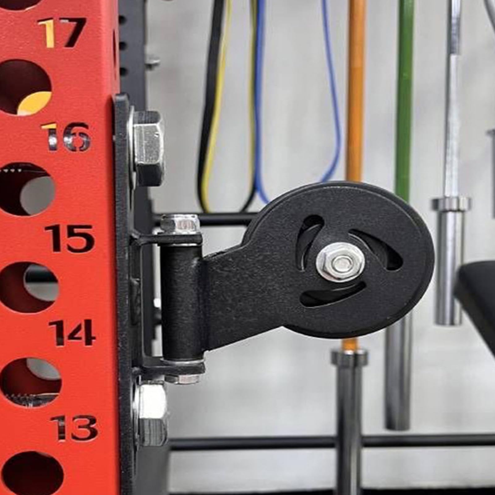 Robuste Riemenscheibe, Befestigung für Fitnessgeräte, 360-Grad-Rotationsrad mit leichtgängigem Lager, geräuschloser Drehtrainer, Kabelmaschinenteil mit Stahlkonstruktion, Trainingszubehör für Heimfitn