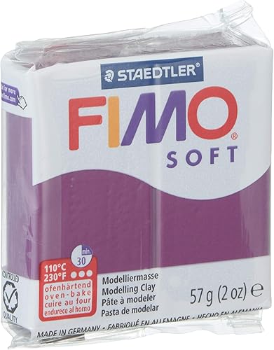 Miniatura 2 de Staedtler FIMO 8020-66 - Arcilla de polímero suave para hornear, para joyería, escultura, manualidades, color violeta real