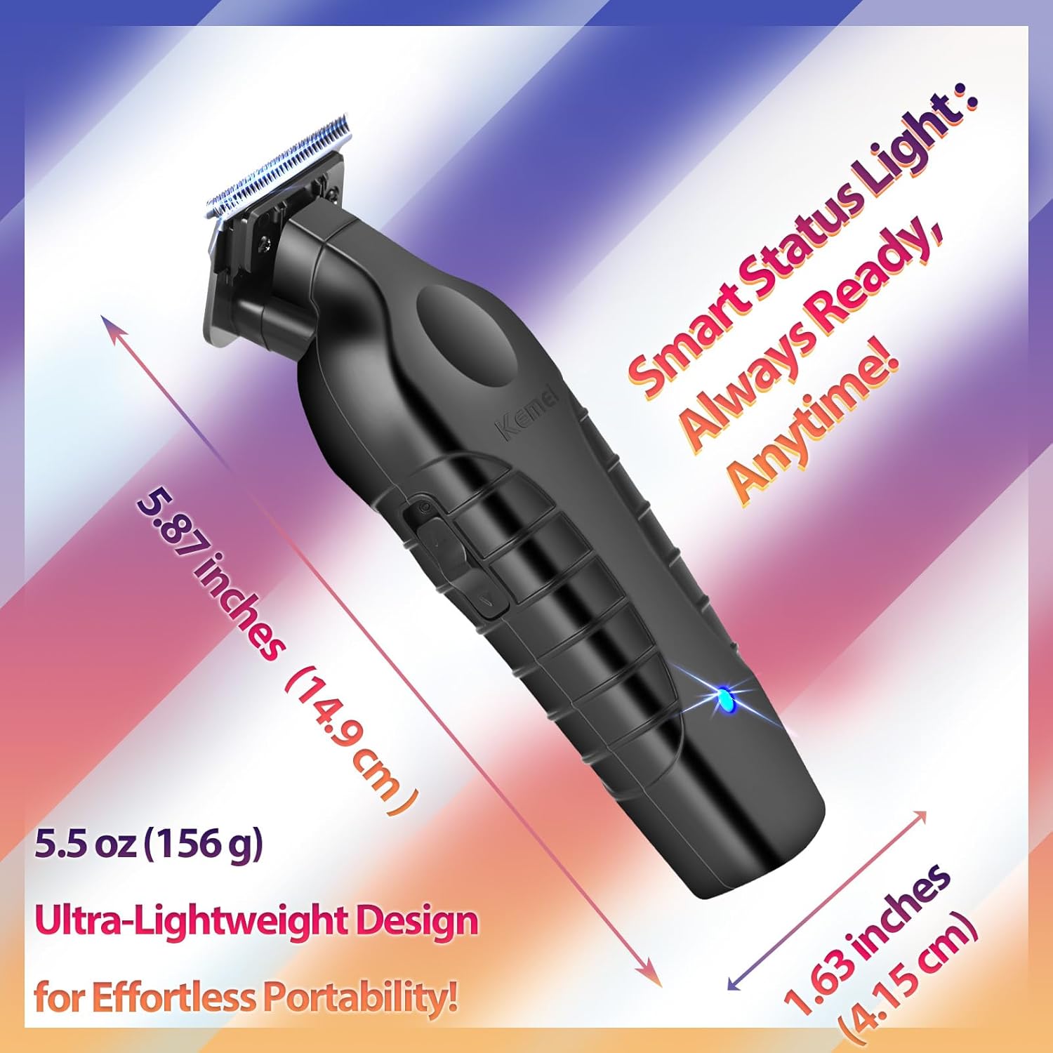 KEMEI 2299 Cordless Hair Clippers for Men Professional Zero Gapped Trimmer & Barber Hair Cutting Kit, Ideal Gifts for Men - Image 4