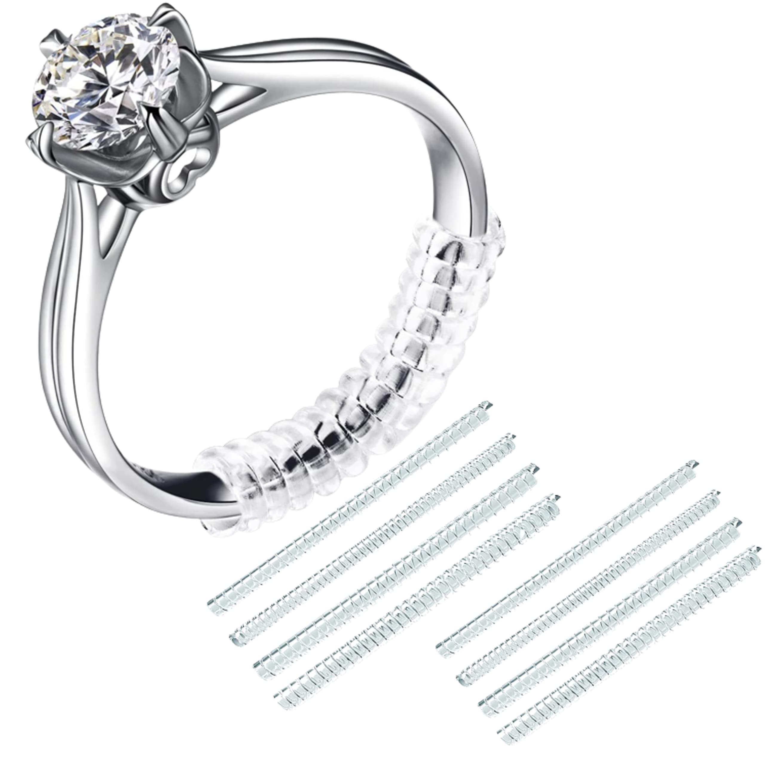 Nasmodo 8 Pcs Ring adjuster for loose rings, Invisible Ring Fitter Resizer Tightener Size Reducer Set for both Men and Women - Fit Almost Any Rings (spiral, 8 pcs) (B0B2PLRVPF) Amazon Price History, Amazon Price Tracker