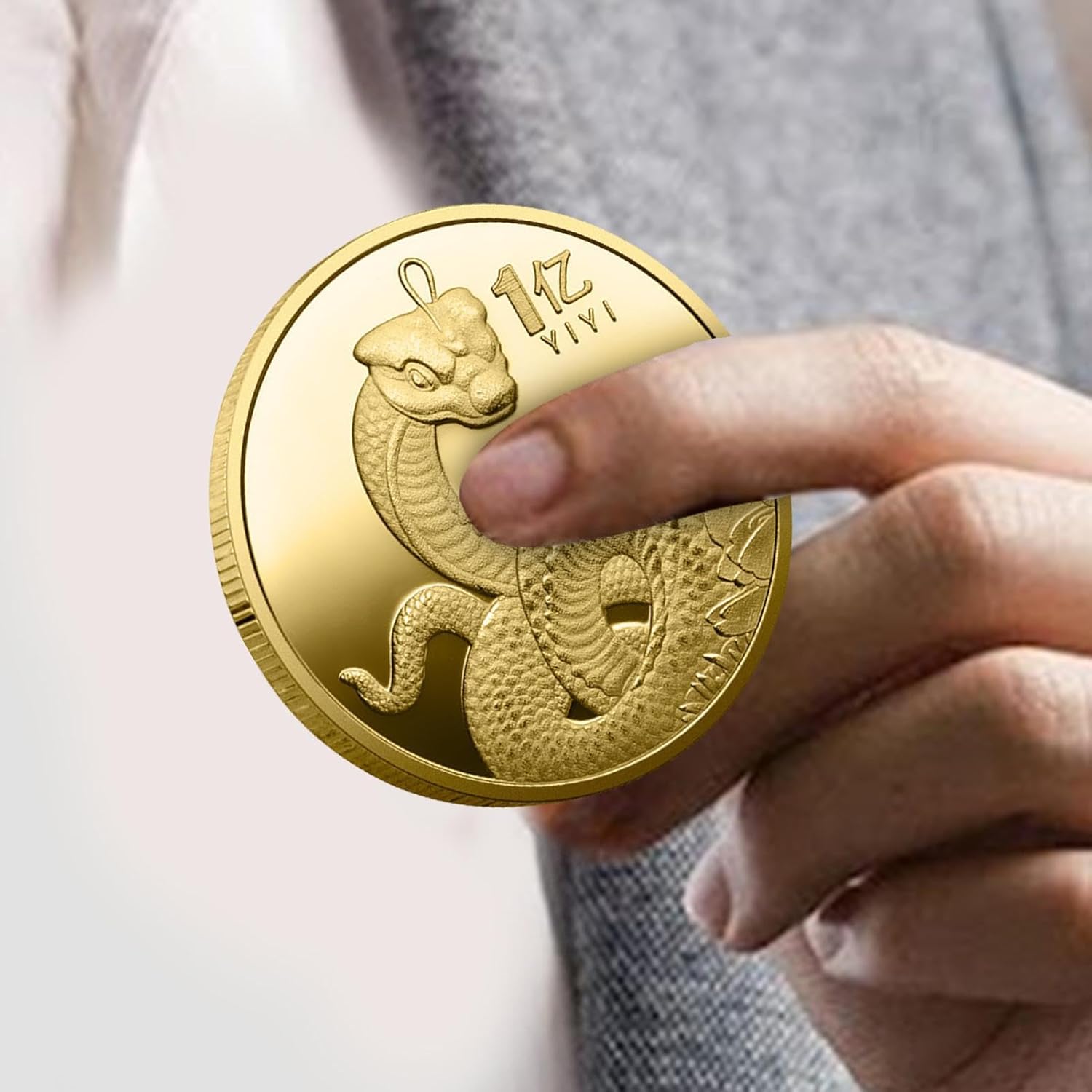 스네이크 기념 코인 스네이크 코인 2025 | 중국어 문자 동전 별자리 기념 동전의 해 2025 3D 부조 동전 수집할 중국  메달-Freehip.co.kr