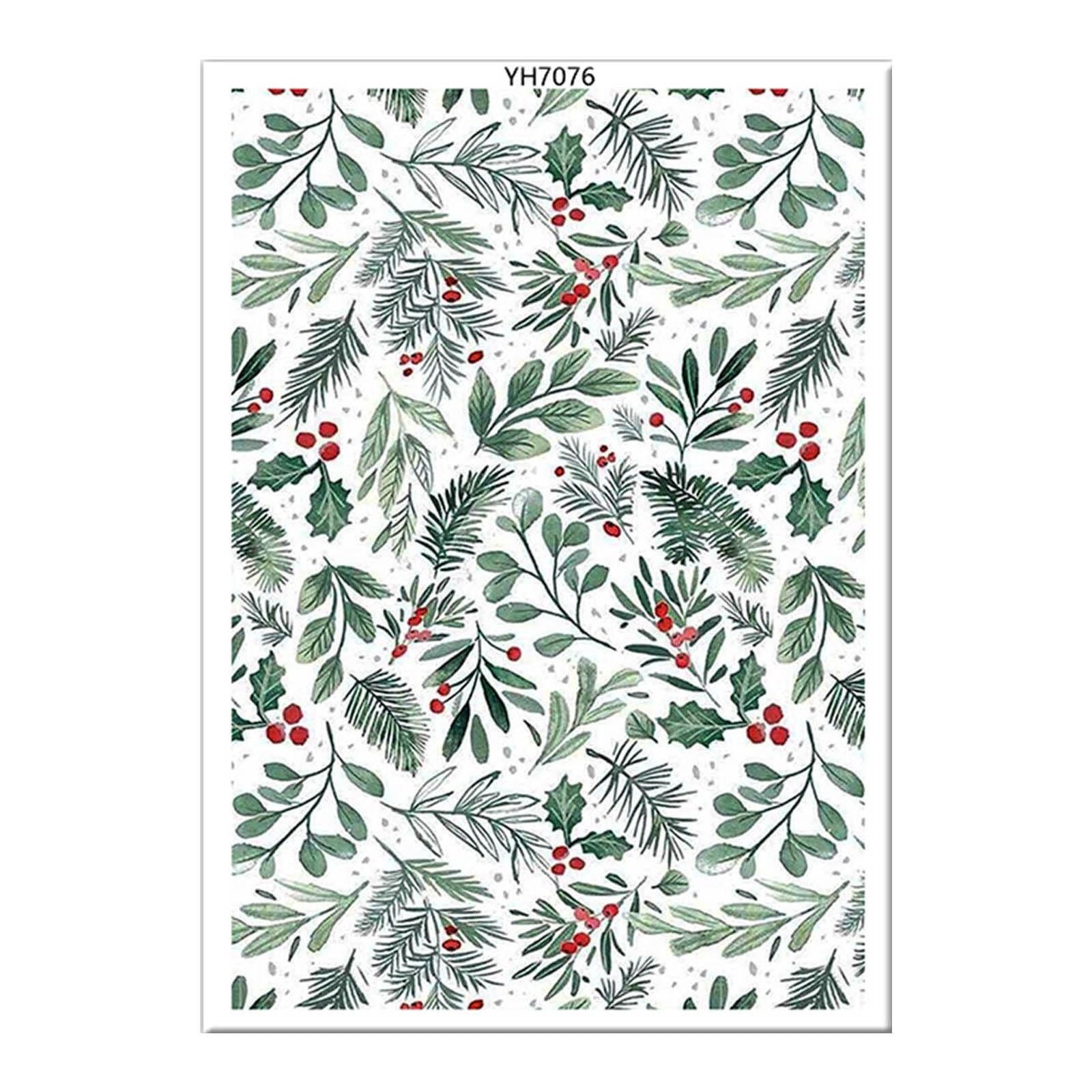 BFLKY Clay Transfer Paper Christmas Transfer Paper Clay Transfer Sheets For Earrings Jewelry Making Clay Transfer Paper Sheets