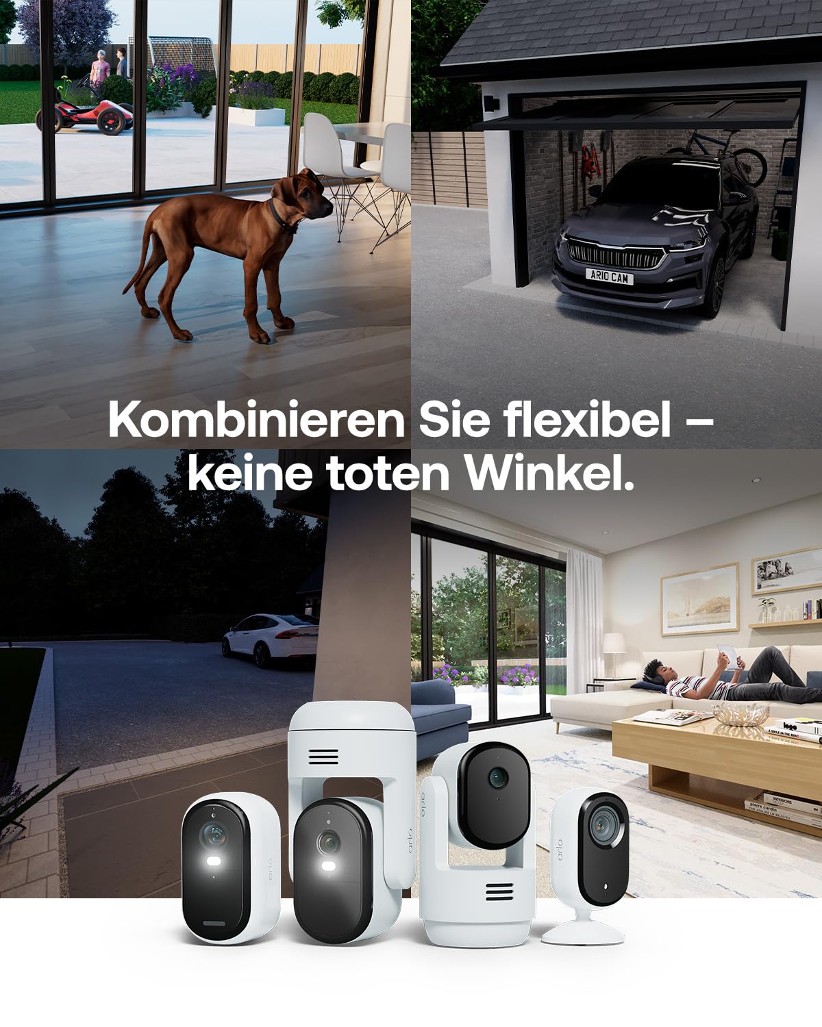 Arlo Indoor 3 HD PTZ Überwachungskamera Innen, 2er Set, Video, 360º Schwenkbar, 2-Wege-Audio, Bewegungsverfolgung, Kabelgebunden, für Babys, Haustiere, Hausüberwachung, mit Secure Plan Testzeitraum