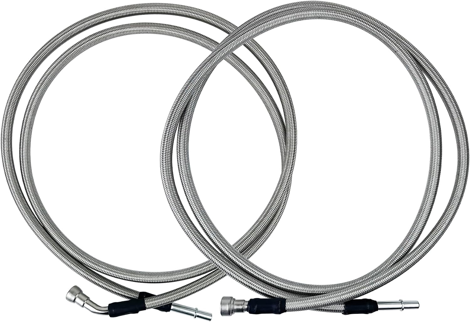 Fuel Line Kit 819-875 Compatible With Chevy Chevrolet Silverado 1500 2004-2007, GMC Sierra 1500 4.8L 5.3L 6.0L V8 Flexible Braided Lines Stainless Steel