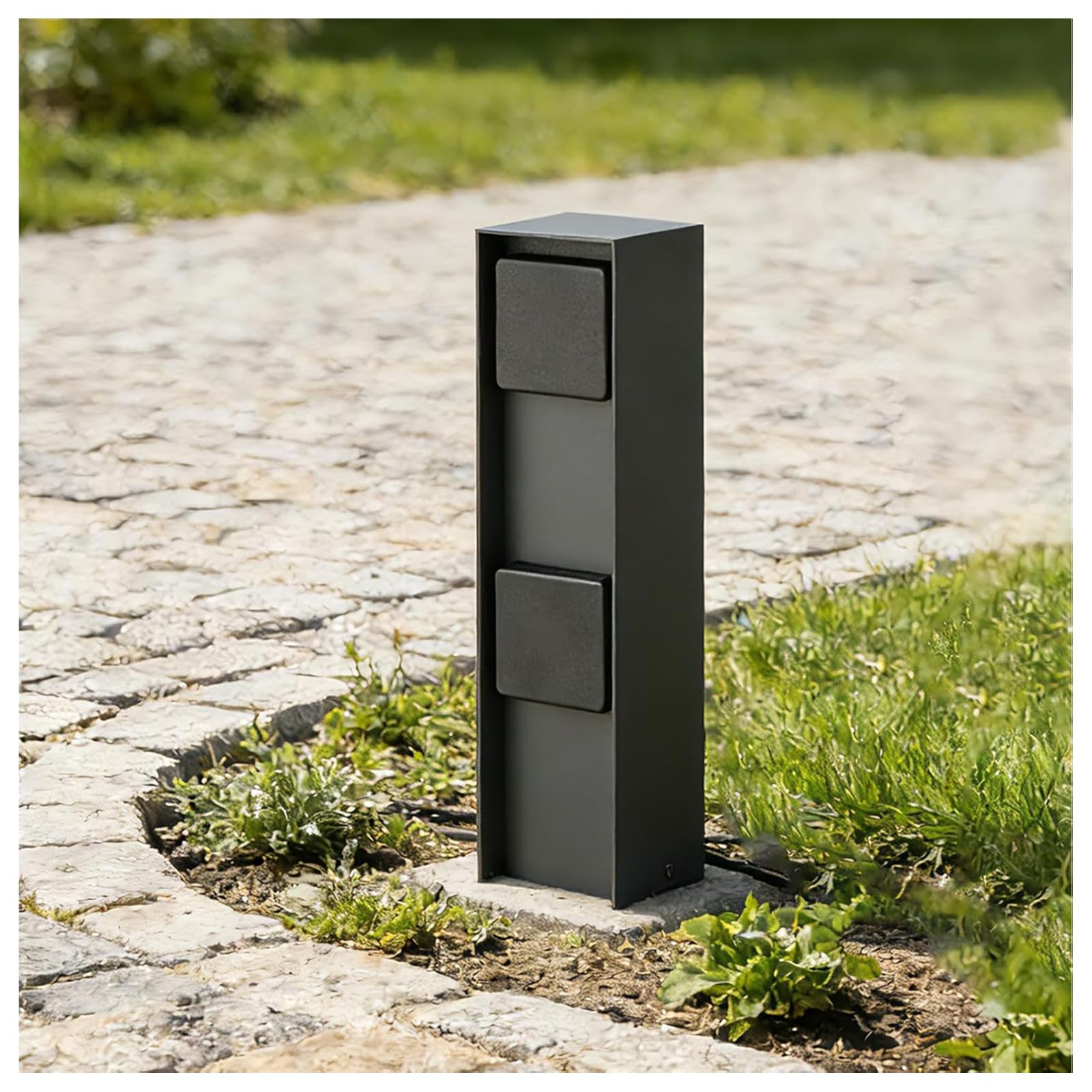 Garten Steckdosensäule mit 2 Steckdosen für außen, 2-Fach Aussensteckdose