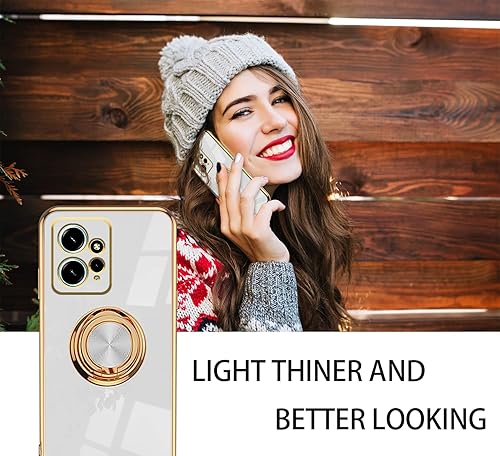 Miniatura 6 de Wousunly Compatible con Redmi Note 12 4G Case Ring Holder Magnet Green, para Xiaomi Redmi Note 12 4G Funda de teléfono de silicona a prueba de