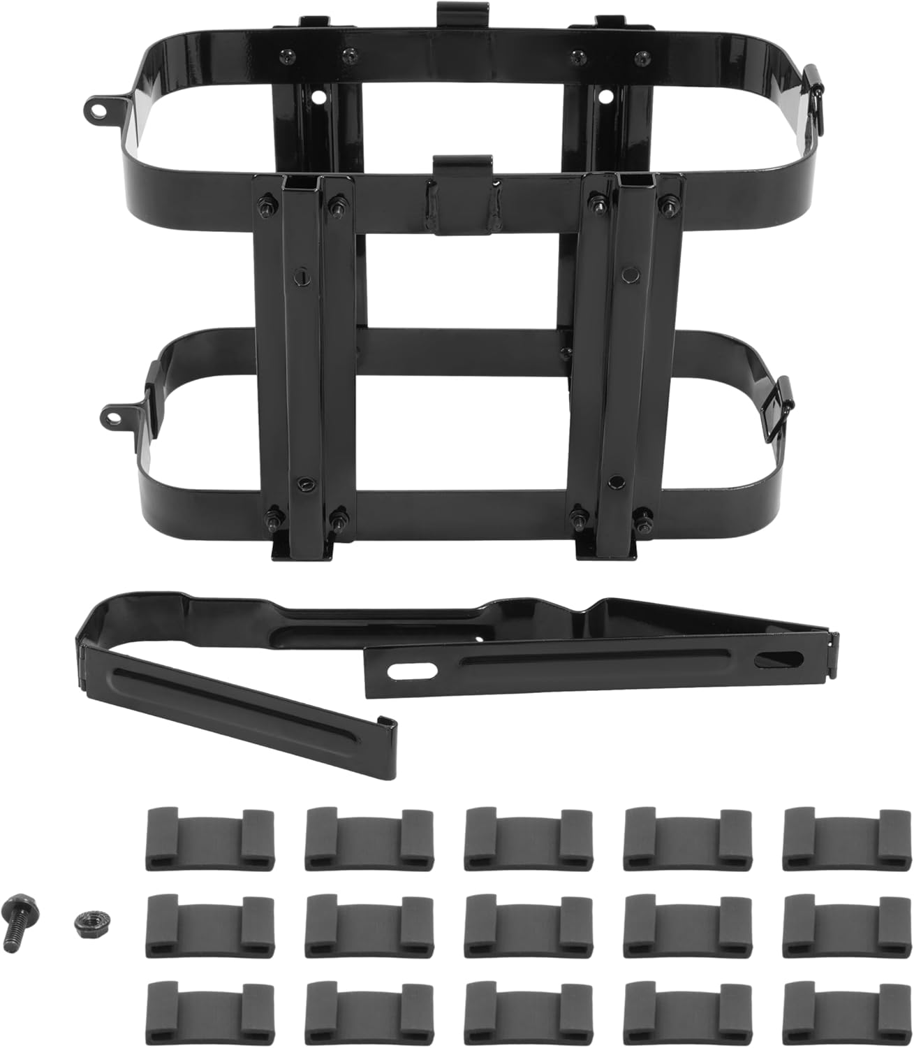 KUAFU Gas Can Holder for 5 Gallon Steel Jerry Can Fuel Tank Can Holder Petrol Diesel Storage Can Holder Black Electrophoresis - Securely Transport Your Fuel with Ease