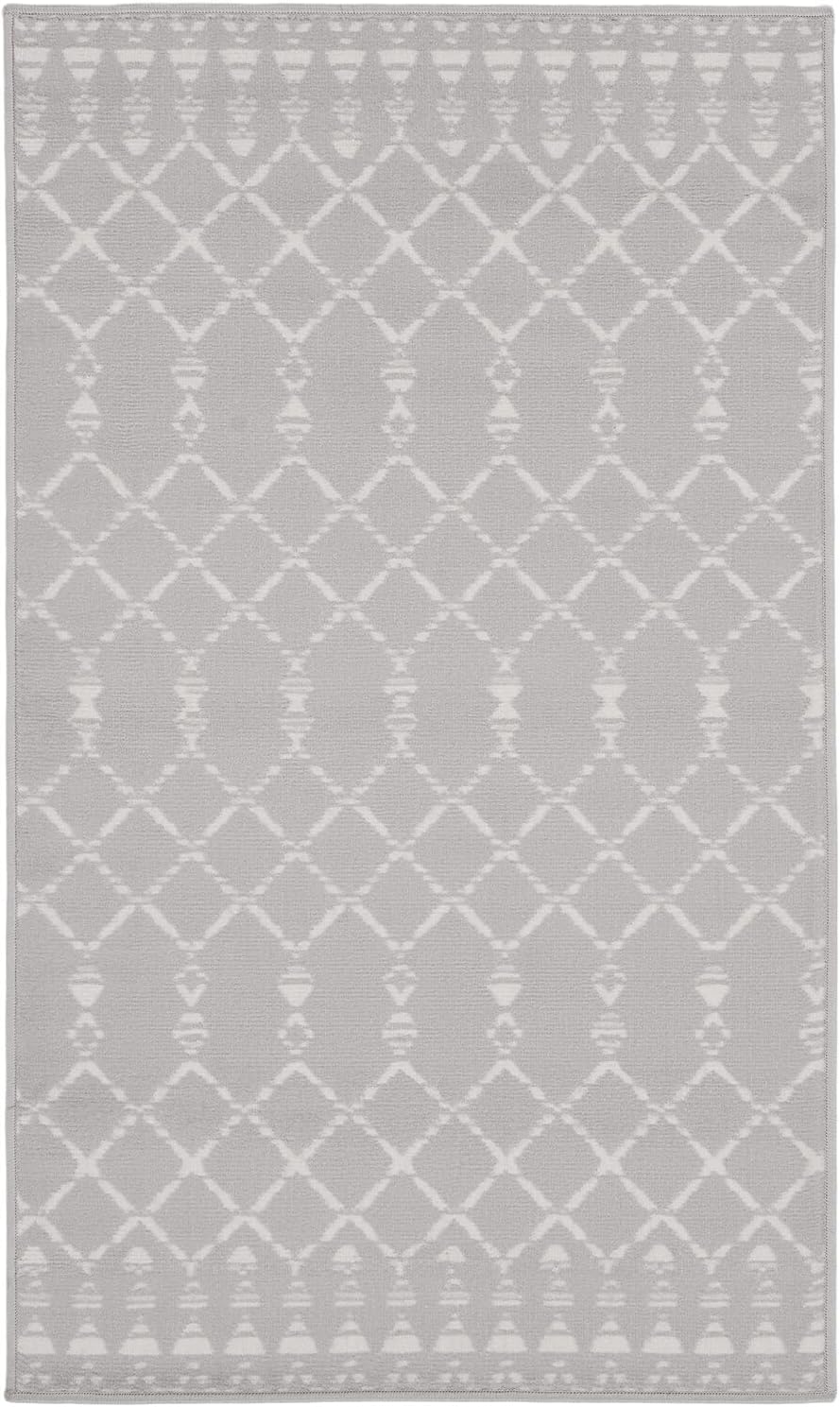 Gray Geometric Boho Chic 3' x 5' Area Rug