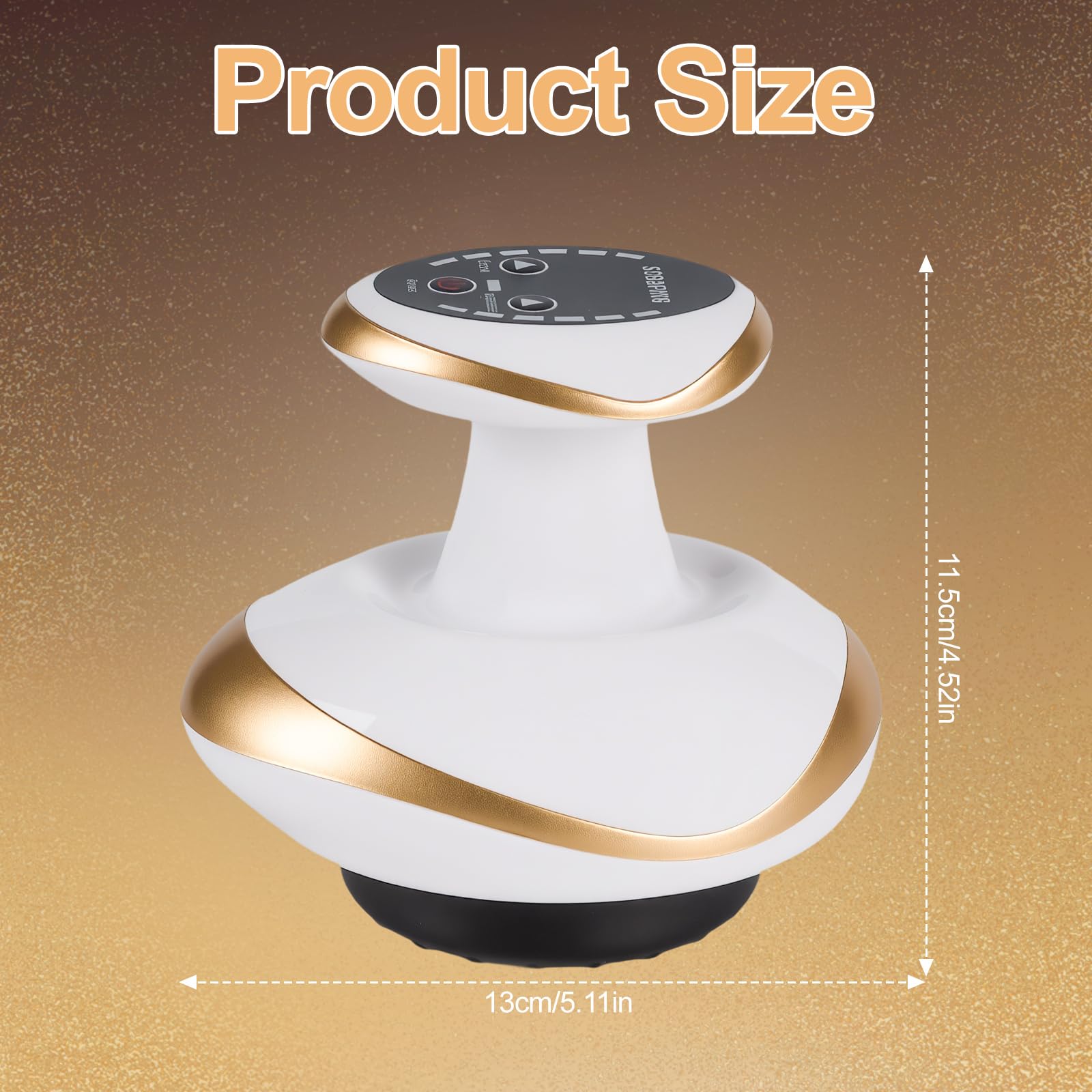 Vacuvia Appareil de massage cellulite 4 en 1 avec ventouse d'aspiration et Gua Sha électrique pour raffermir la peau et la circulation sanguine, huiles essentielles non incluses
