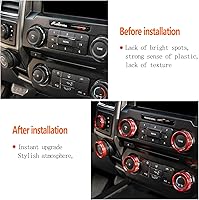 Vista 4 de Cubierta de perilla para interruptor de control de clima F150 AC/remolque/4WD/VOL/botón de afinación interior consola central accesorios compatibles