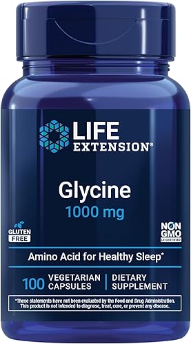 Life Extension - Cápsulas vegetarianas de glicina, Mg, 100 unidades