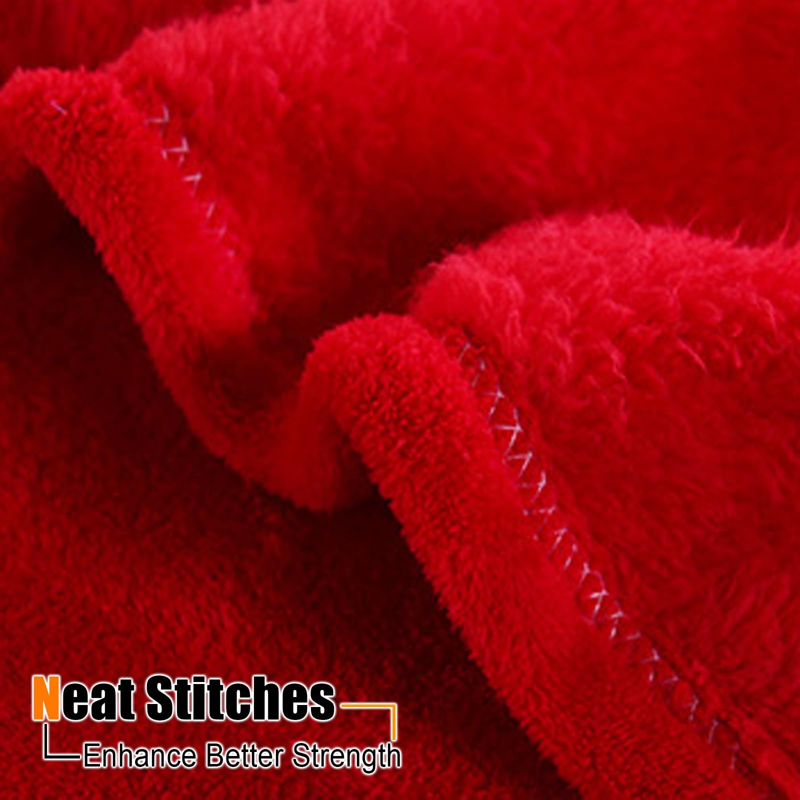 Kuscheldecke Flauschig Decke 200 x 220 cm 230 G/M² Flanell Extra Weich, Waschbar Wohn- & Kuscheldecken für Tiefen Schlaf Und Bessere Erholung, Rot
