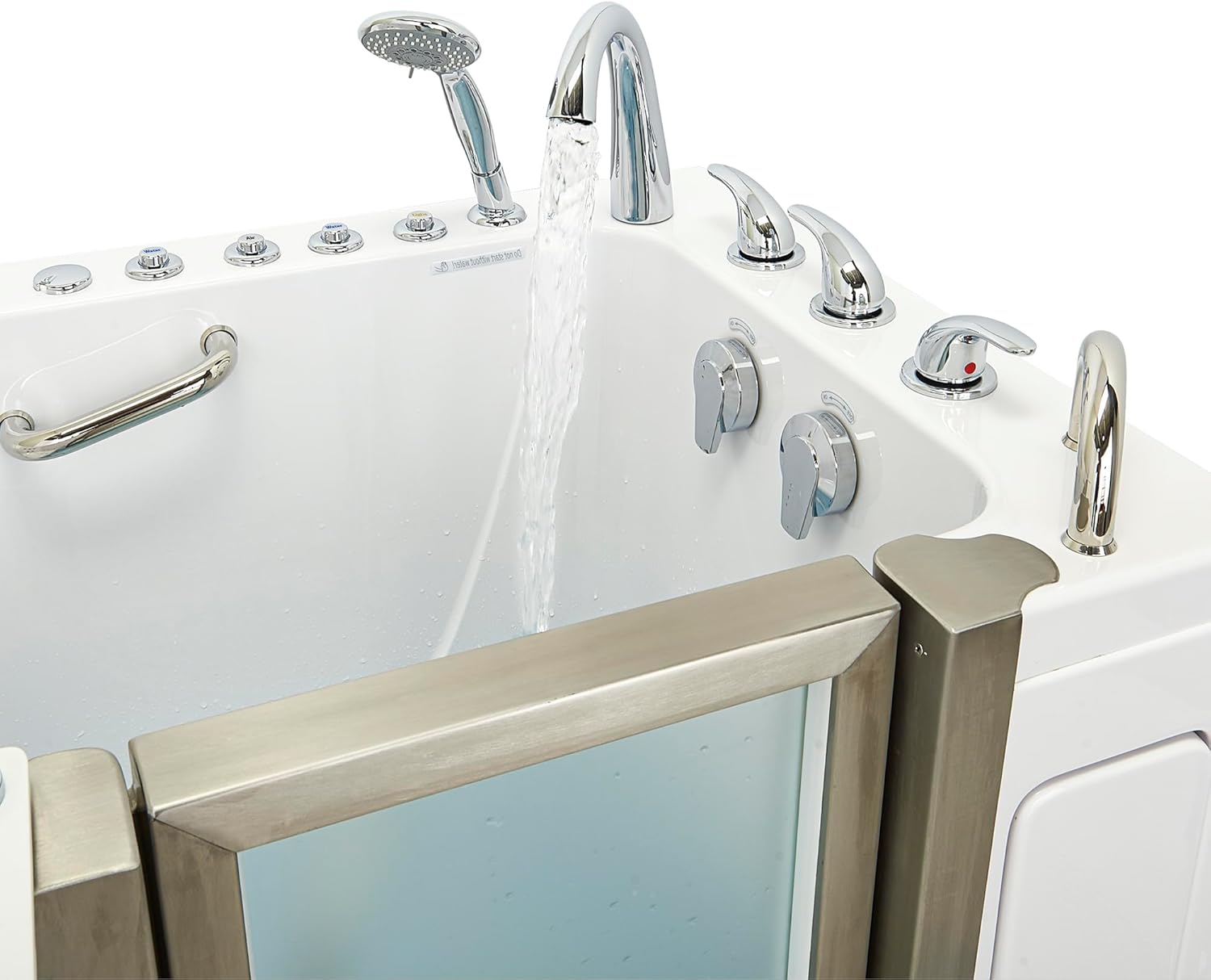 Ella Ultimate 30"x60" Acrylic Air + Hydro Massage + Independent Foot Massage Walk-In-Bathtub, Heated Seat