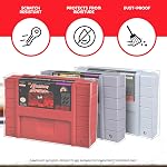 SNES Games Cartridge Protector Compatible for Super Nintendo SNES Games Cartridge - 0.40 MM Compatible with Super Mario, Tales of Phantasia, Zelda, Star Fox, Donkey Kong (Pack of 25)