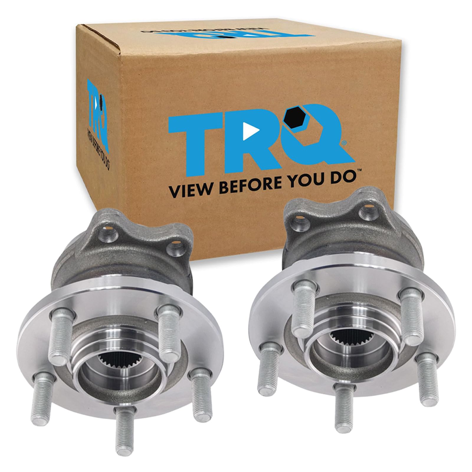 TRQ Rear Wheel Bearing and Hub Assembly Set 2 Piece