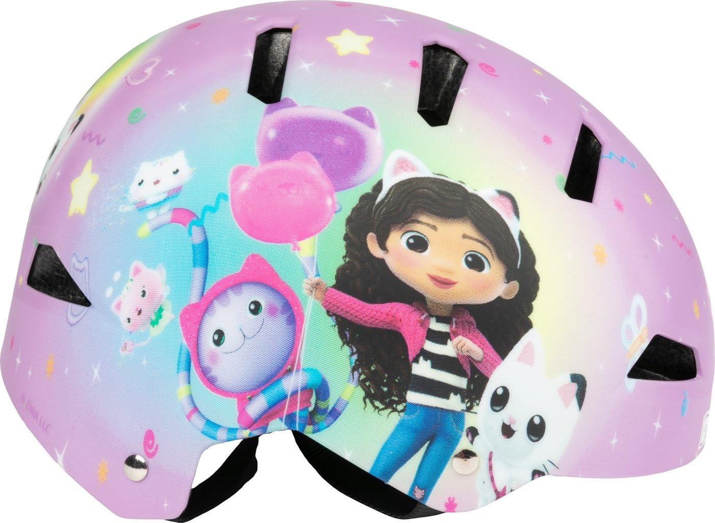 Street Helmet Gabby's Dollhouse XS kask rowerowy dla dziewczynek 48-52 cm, oficjalna grafika DreamWorks, lekki, wentylowany, regulowany pasek bezpieczeństwa dla dzieci