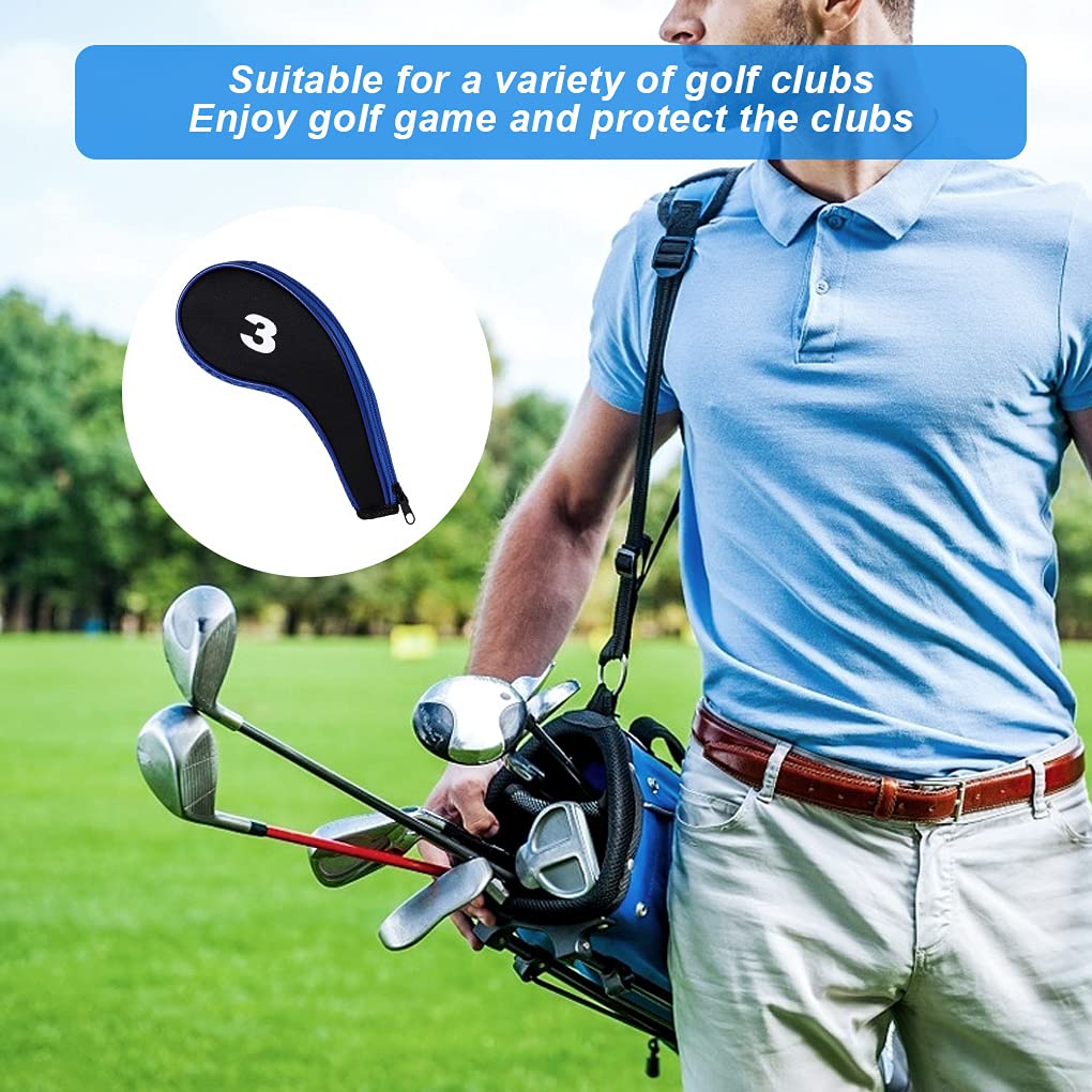 Golf Iron Head Covers, 13pcs Golf Head Covers with Golf Club Brush