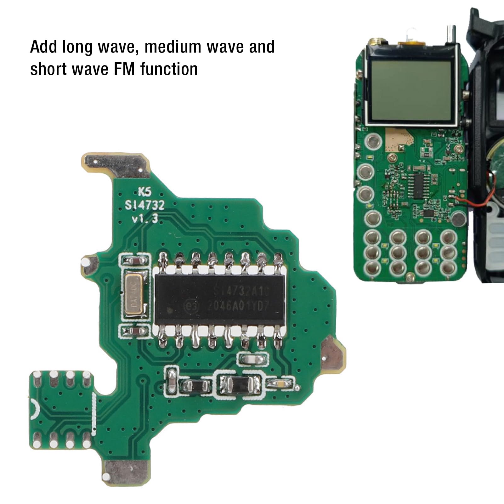 SI4732 FPC Modul Für Quansheng UV-K5/K6 – Upgrade Für Audio, Filter & Antennenleistung, Gelb