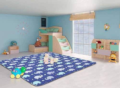 Miniatura 21 de Tapete de juego bohemio arcoíris de 50 x 50 pulgadas para corralito, lavable y portátil, tapete de juego para bebé, antideslizante, plegable, tapete