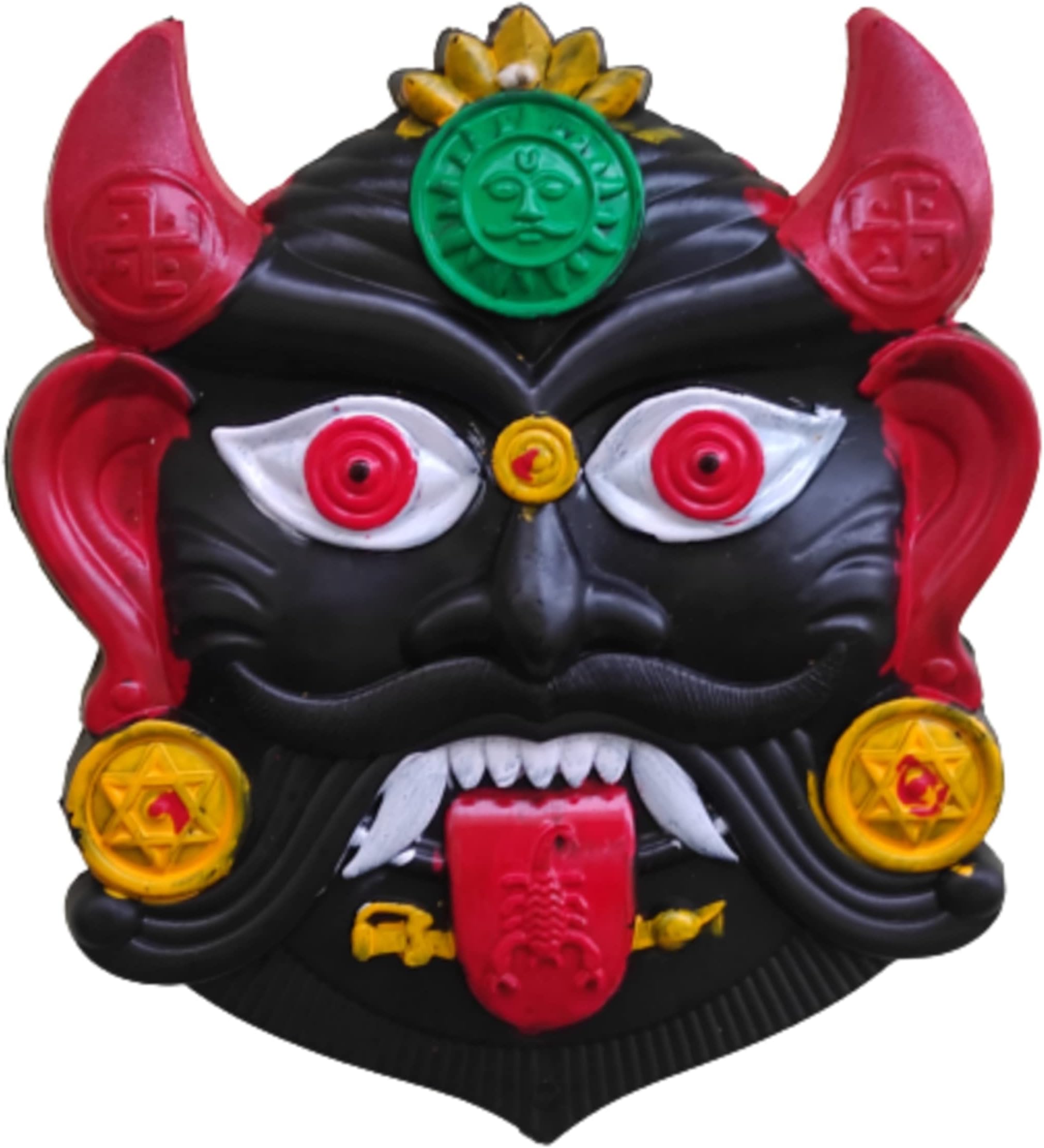 GENERIC Plastic Nazar Suraksha Kawach, Evil Eye Protector, Drishti Bommai, Nazar Battu, Eye Vision Statue, Wall Hanging, Multicolor (Large) for House, Office, Shops Wall Door Hanging