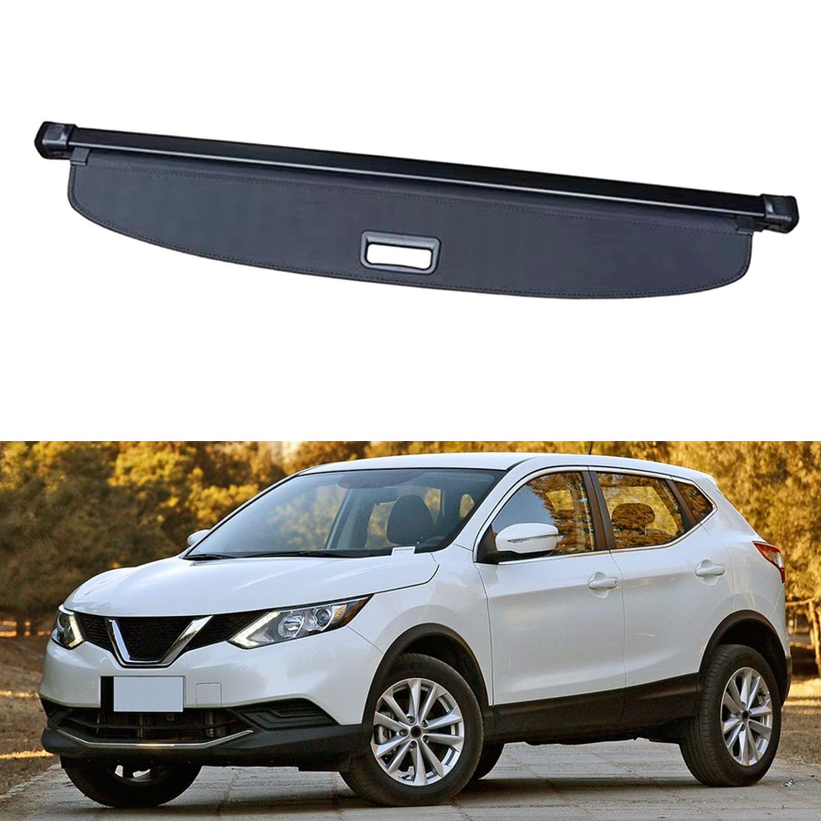 SXLGDW Car Retractable Rear Trunk Parcel Shelf,Compatible with Nissan Qashqai 2010-2016,Car parts