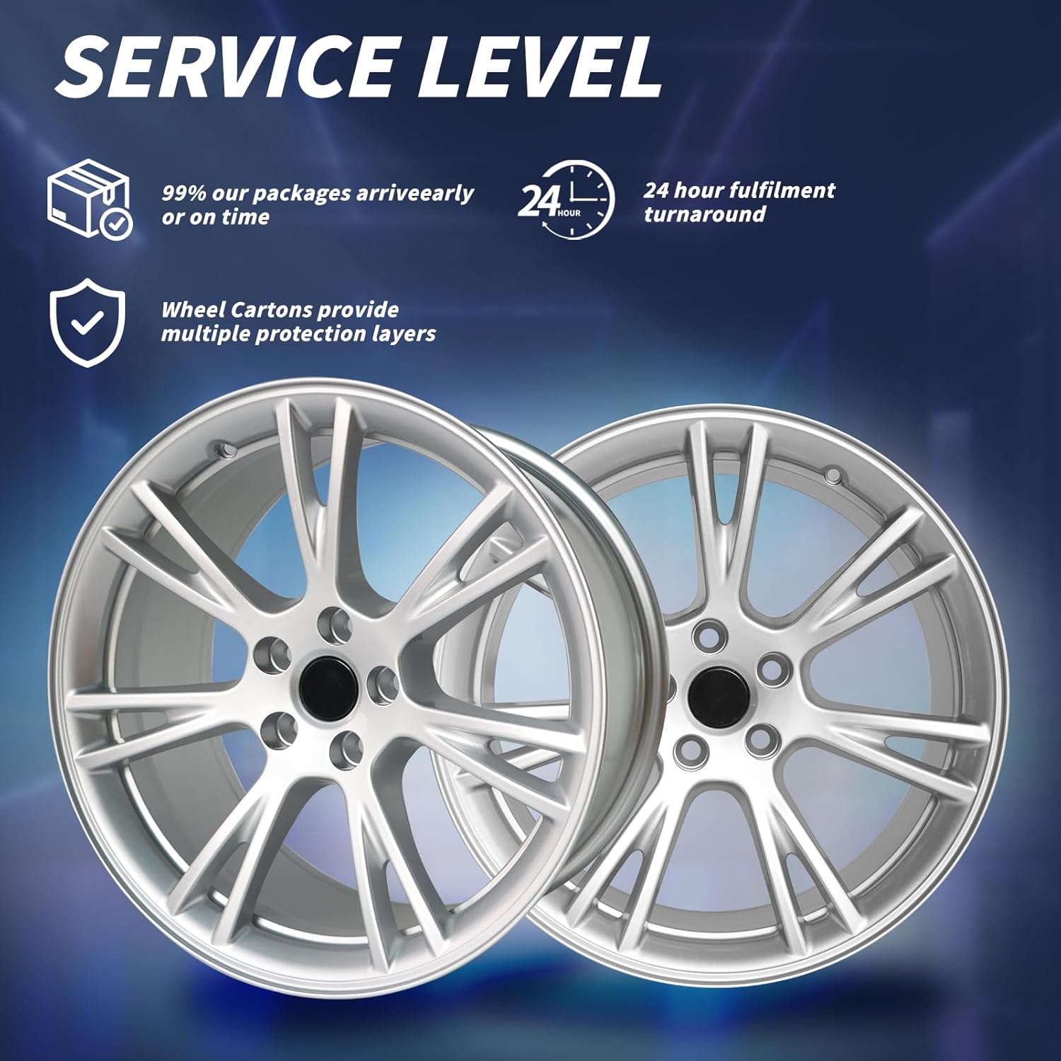 New 19x9.5"" 19 Inch Premium Aluminum Alloy Wheel Rim Fits for 2017 2018 2019 2020 2021 Tesla Model 3 2020 2021 2022 2023 Tesla Model Y, ALY96958U20N, Silver, OEM Wheels