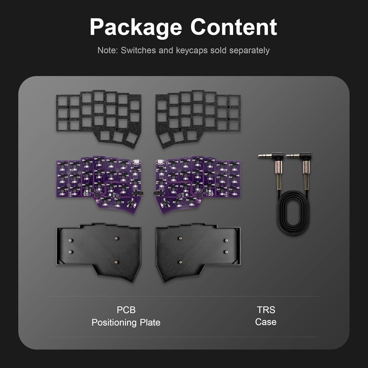 YIVU Corne V4 40% Split Mechanical Keyboard Kit, Wireless Ortholinear Column-Staggered Ergonomic DIY Barebone, Hot-Swap RGB QMK/Vial Programmable for Mac/Win