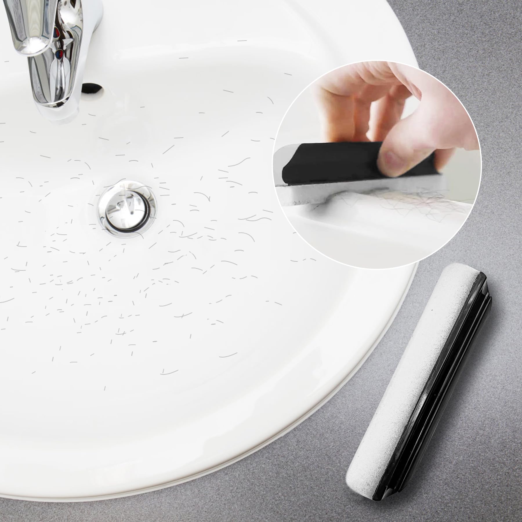Beard Cleaner Brush: Clean Up Beard Trimmings from Sinks and Countertops After Shaving - Best Gifts For Men Beard Brush Clean Up Sink (Brush)