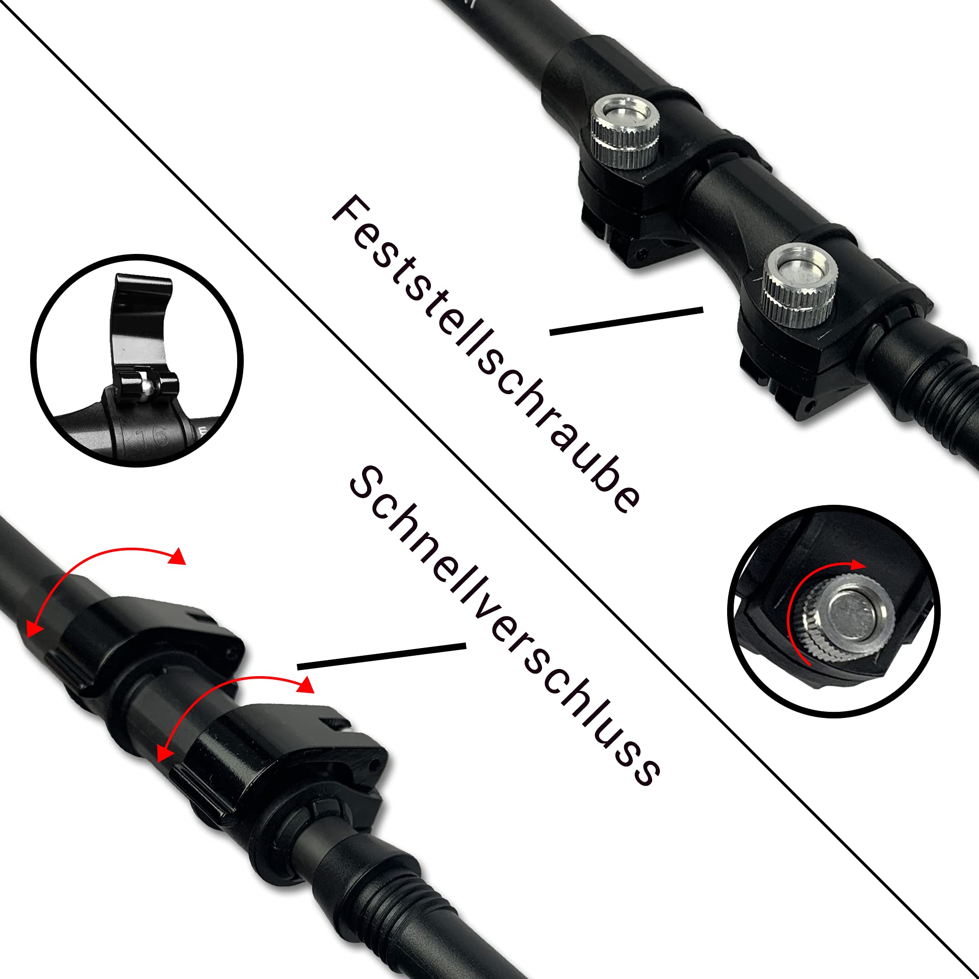 Skinhawk Bâtons de randonnée et de marche nordique en aluminium pour homme et femme