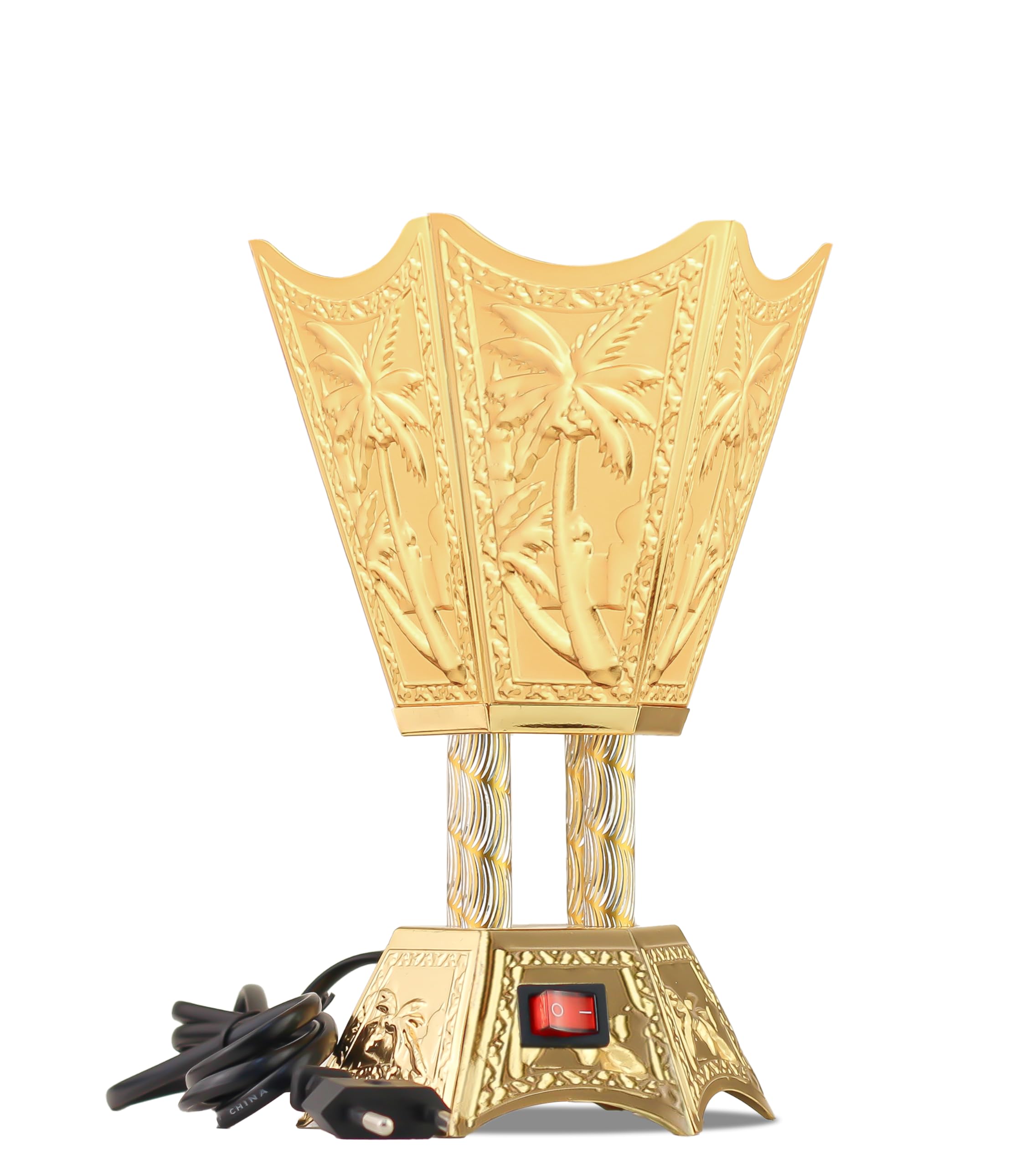 Arabian Electric Incense Burner Metal Vintage Arabic Burner - Middle Eastern Incense Holder, Electric Bakhoor Burner Suitable for Arabian Oud, Home & Hotel Decor (Style 17)