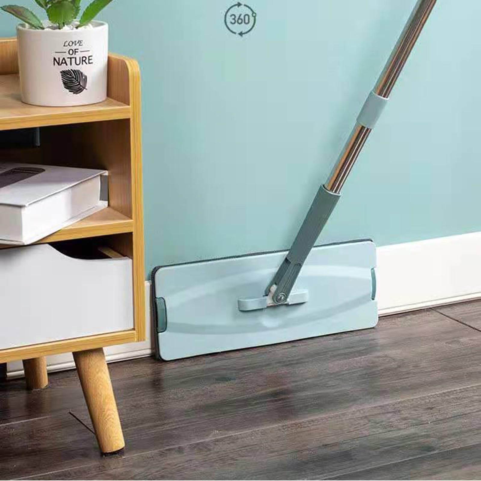 Mop, zmywalny ręcznie domowy mop z gąbką drewniany mop do podłogi płytka drewniana podłoga sucha i mokra podwójnego zastosowania leniwy mop gąbka