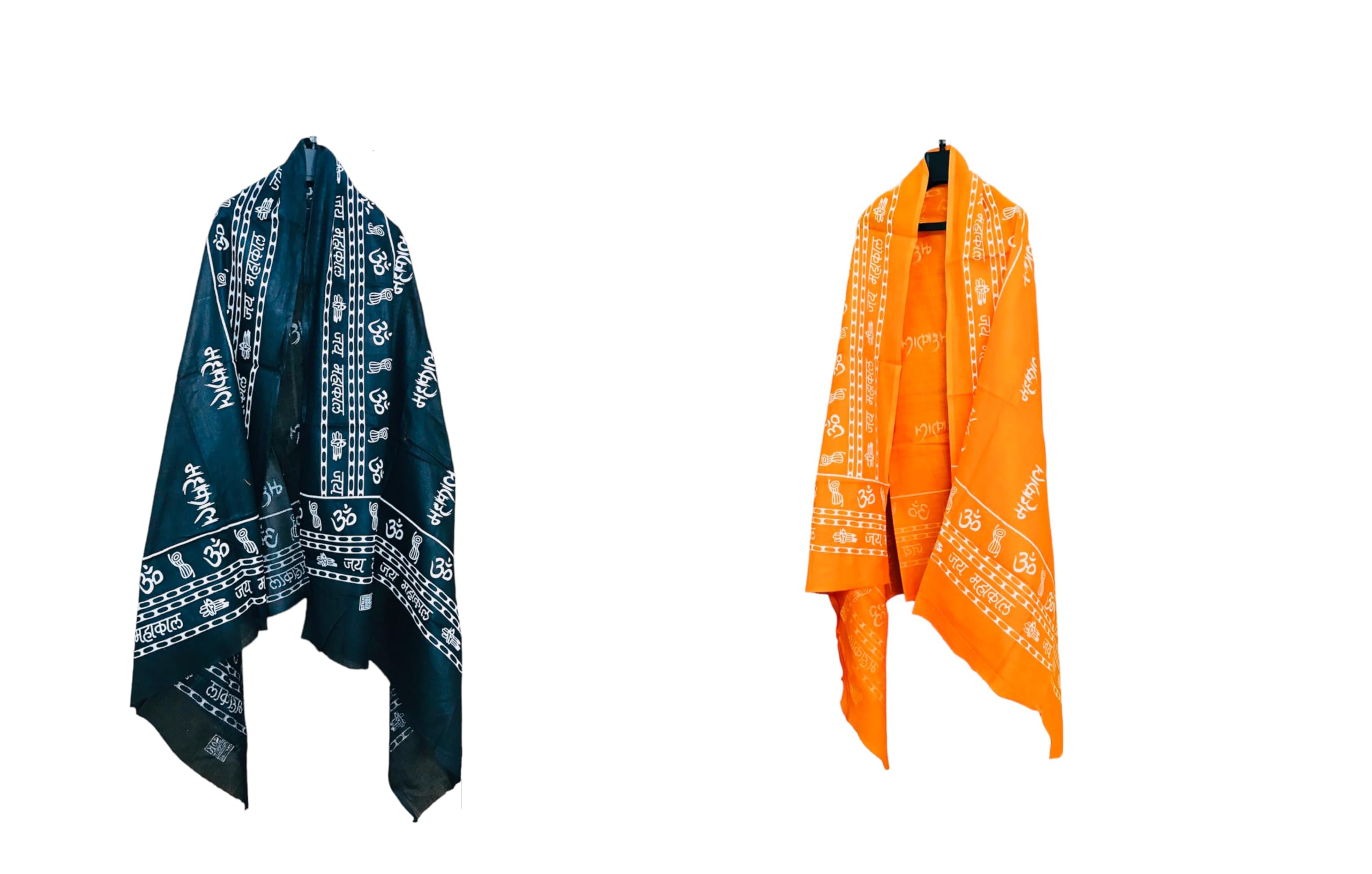 Swati Mahakal Printed Cotton Stole, scaf, gamcha, Dupatta men and women (1.80 Mtr x 0.91 Mtr) Pack of 2-picture-29