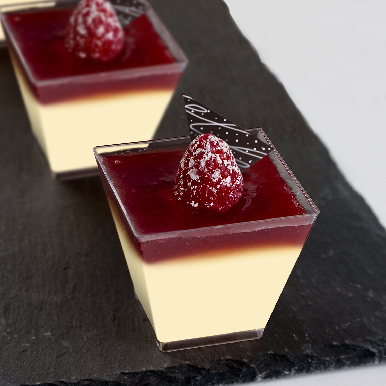 Party Essentials N216423 Mini Hard Plastic Square Cups, Clear, Plastic (Pack of 960)