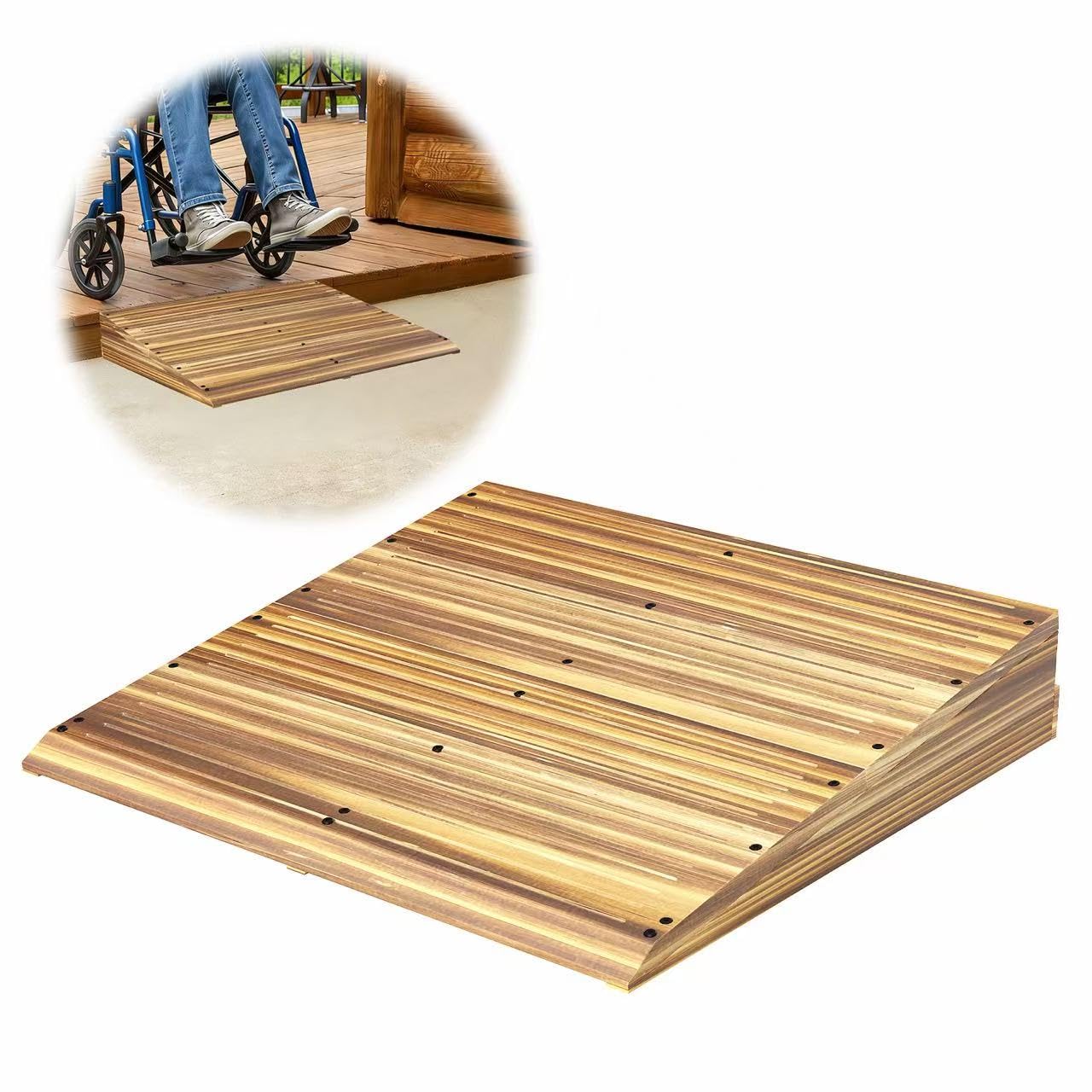 Amazon.com: Wooden Threshold Ramp for Home Steps, 7